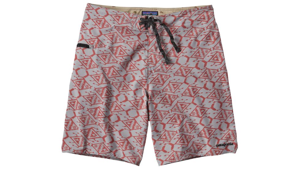 Patagonia Planing Stretch 20 in Board Shorts - Men's-Ikat Fish Small/Spiced Coral-20 in-38 Waist