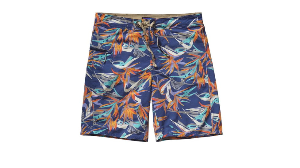 Printed Wavefarer 19 Inch Board Short - Mens-Fitz Stripe/ Catalyst Blue-19 in-30 Waist
