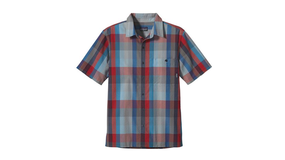Patagonia Puckerware Short Sleeve Shirt - Men's -Gunnel/Bandana Blue-Small