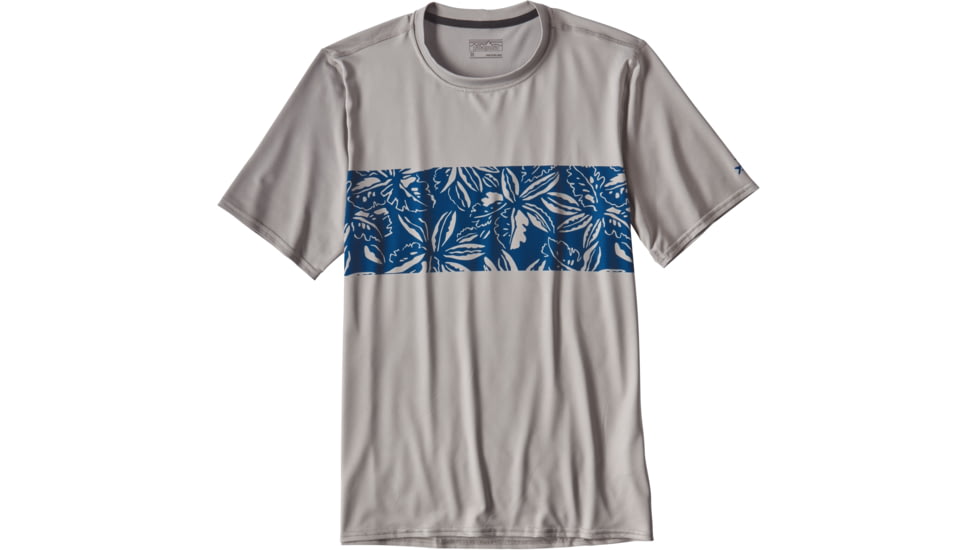 Patagonia R0 Short-Sleeved Sun Tee - Men's-Tropical Band/Drifter Grey-Small