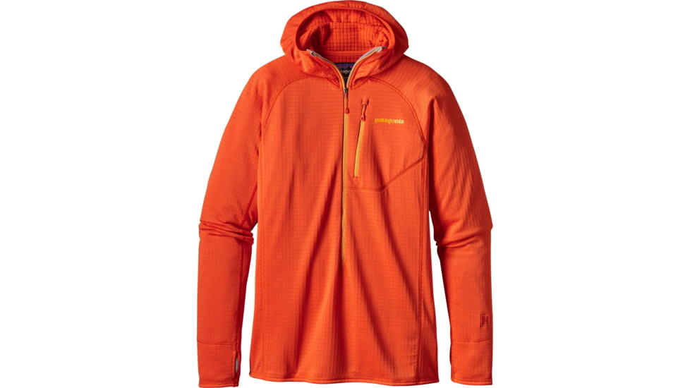 Patagonia R1 Hoody - Men's-Small-Campfire Orange