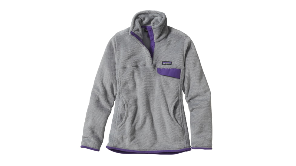 Patagonia Re-Tool Snap-T Pullover - Womens-Tailored Grey Nickel/Concord Purple-Large