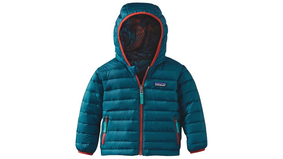 Patagonia Reversible Down Sweater Hoody - Baby-Deep Sea Blue-6M