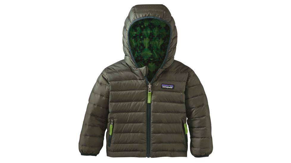 Patagonia Reversible Down Sweater Hoody - Baby-Industrial Green-6M