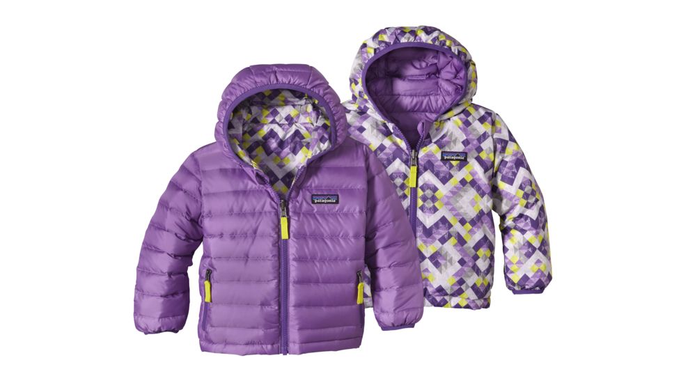 Patagonia Reversible Down Sweater Hoody - Baby-Light Acai-5T