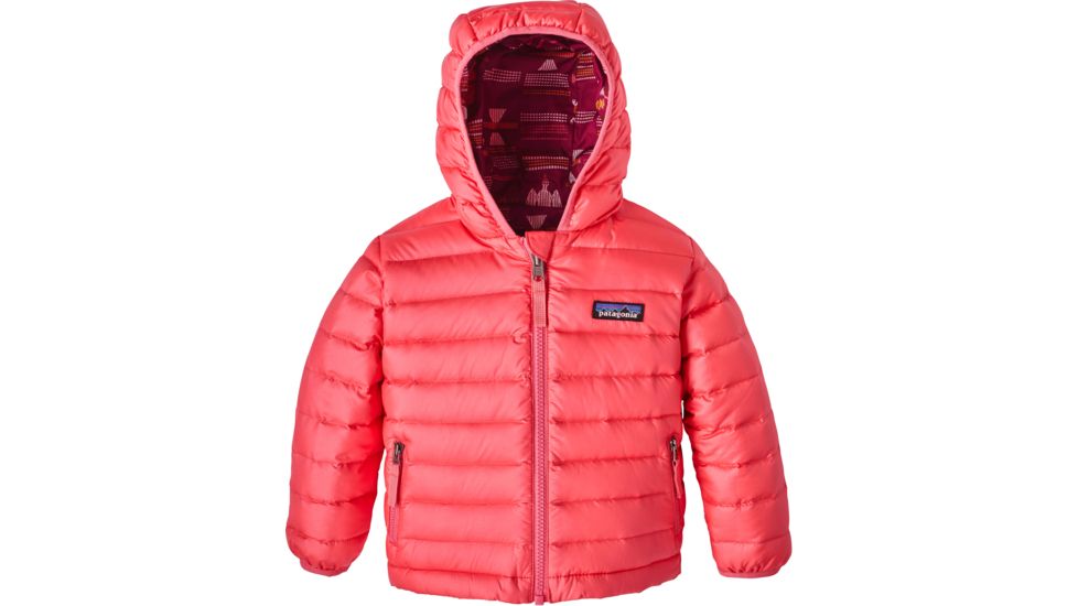 Patagonia Reversible Down Sweater Hoody - Baby-River Tribe Small/Magenta-6M