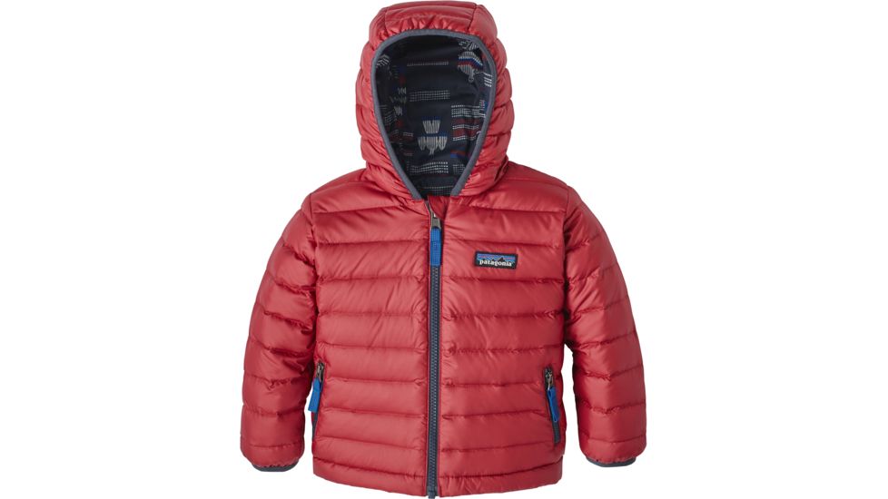 Patagonia Reversible Down Sweater Hoody - Baby-River Tribe Small/Smolder Blue-6M