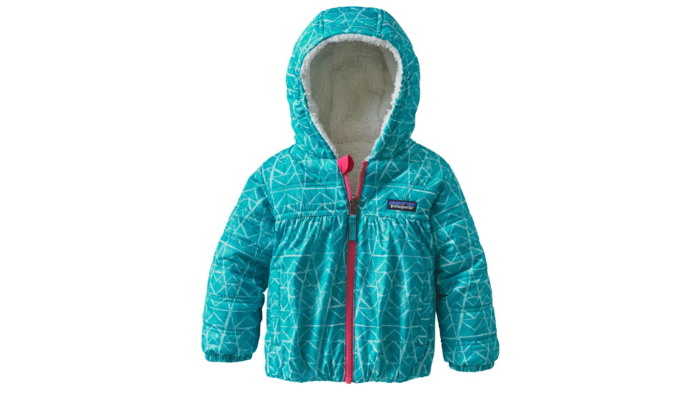 Patagonia Reversible Honey Puff Hoody - Baby-Pine Stamp/Epic Blue-4T