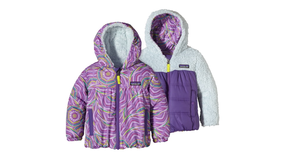 Patagonia Reversible Honey Puff Hoody - Baby-Winter Weave/Light Acai-3T
