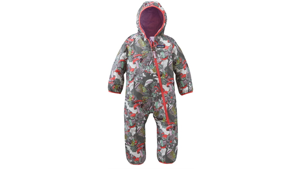 Patagonia Reversible Puff-Ball Bunting - Baby-Dancing Bunnies/Birch White-18M