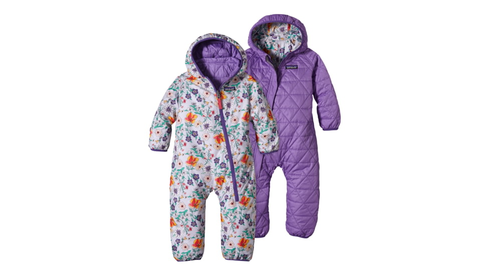 Patagonia Reversible Puff-Ball Bunting - Baby-Native Bloom/Tundra Purple-6M