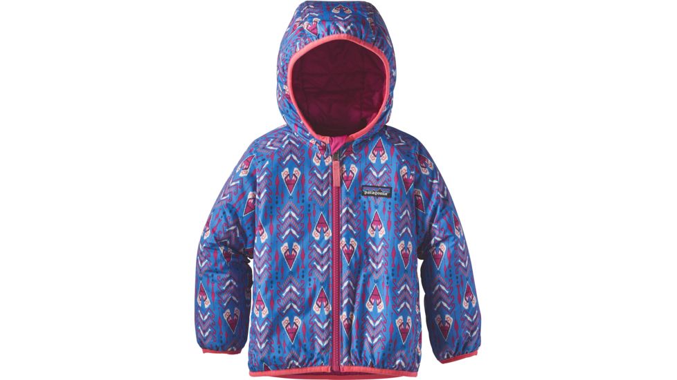 Patagonia Reversible Puff-Ball Jacket - Baby-Tipikat/Oasis Blue-12M