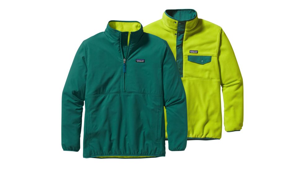 Patagonia Reversible Snap-T Glissade Pullover - Mens-Arbor Green-Large