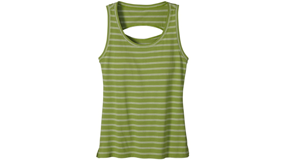 Shallow Seas Tank - Womens -Miles Stripe/Supply Green-Small