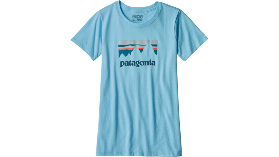 Patagonia Shop Sticker Cotton/Poly Responsibili-Tee - Women's-Cuban Blue-X-Small