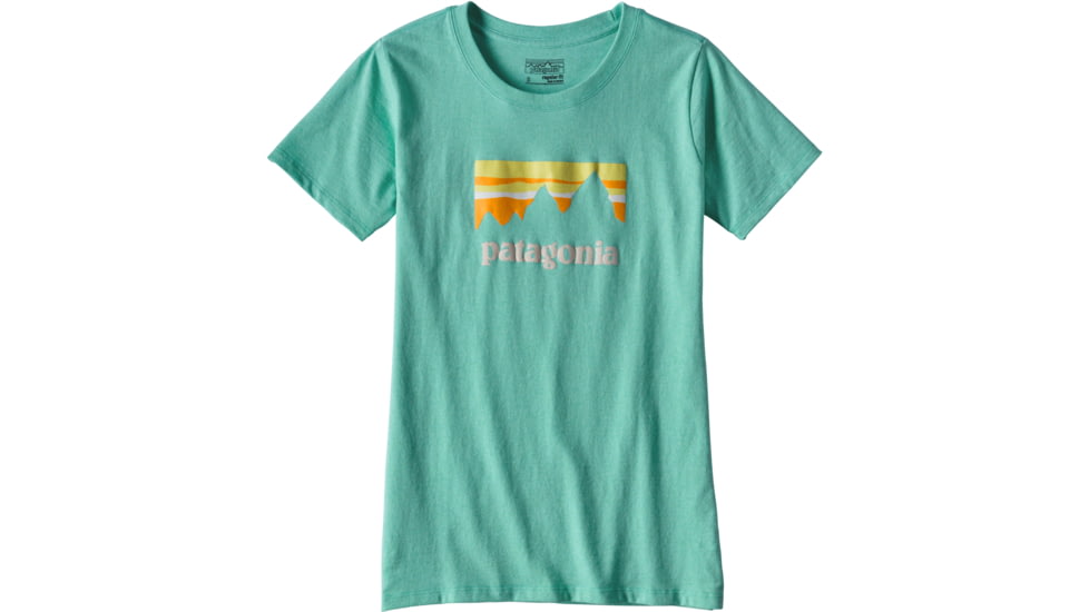 Patagonia Shop Sticker Cotton/Poly Responsibili-Tee - Women's-Galah Green-Large