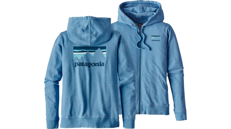 Patagonia Shop Sticker Lightweight Full-Zip Hoody - Women's-Radar Blue-Small