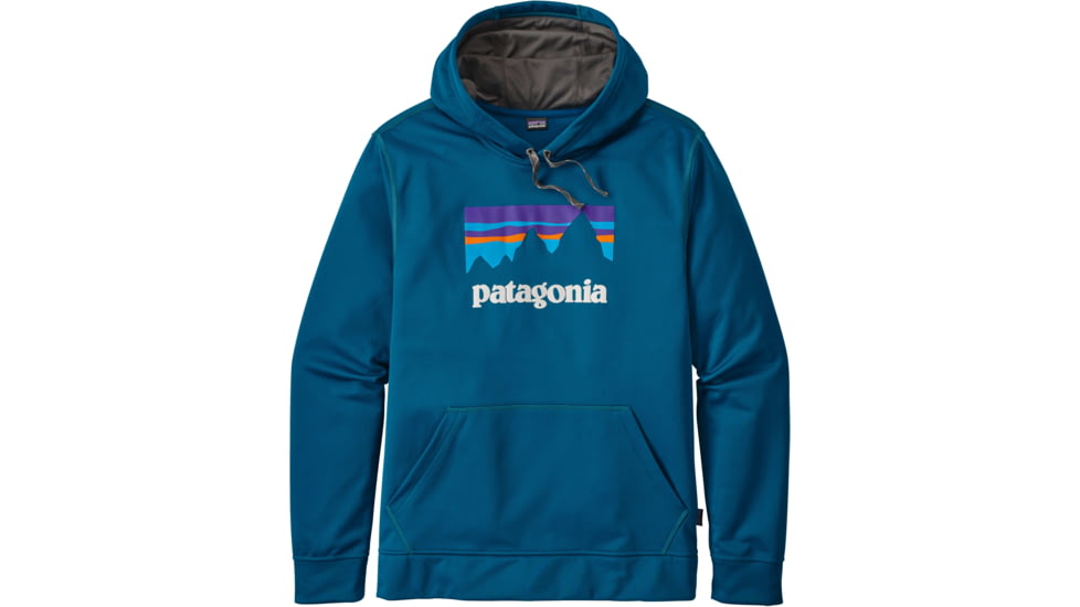 Patagonia Shop Sticker PolyCycle Hoody - Men's-Big Sur Blue-Small