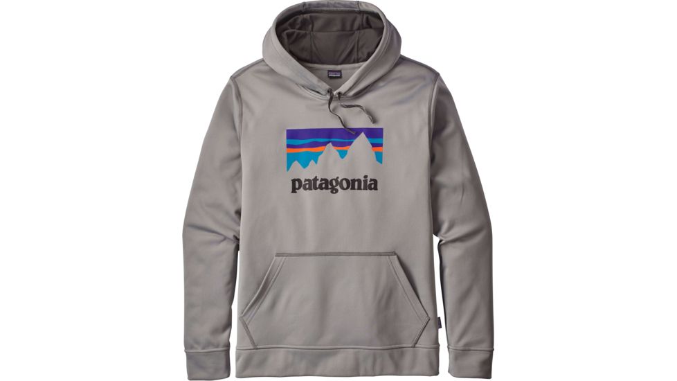 Patagonia Shop Sticker PolyCycle Hoody - Men's-Feather Grey-Medium