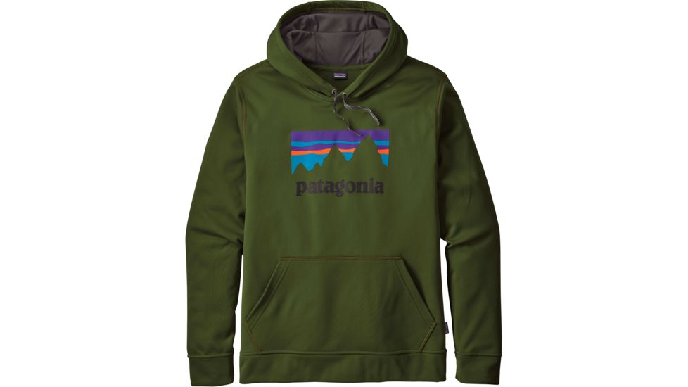 Patagonia Shop Sticker PolyCycle Hoody - Men's-Glades Green-Small