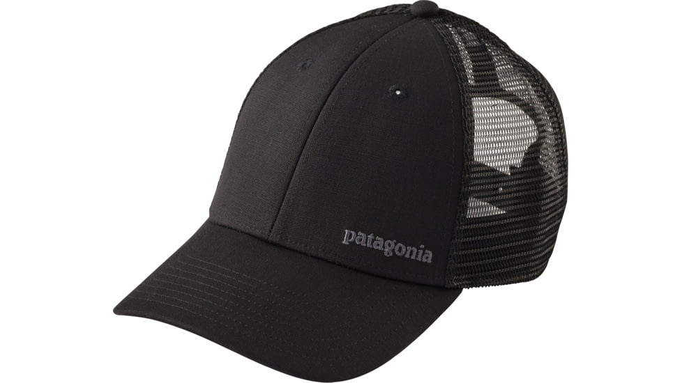 Patagonia Small Text Logo LoPro Trucker Hat - Men's-Black