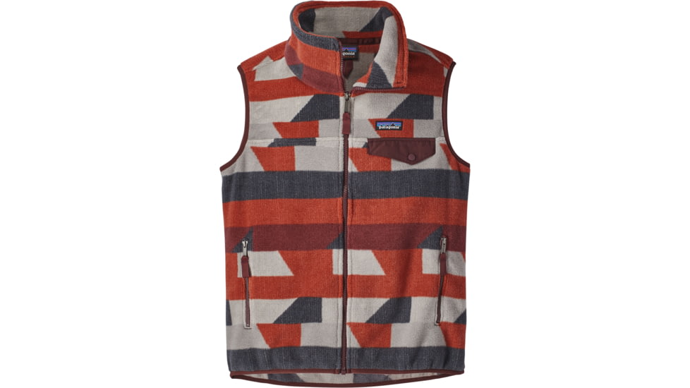 Patagonia Snap-T Vest - Women's -Upstream Texture/Dark Ruby-X-Small