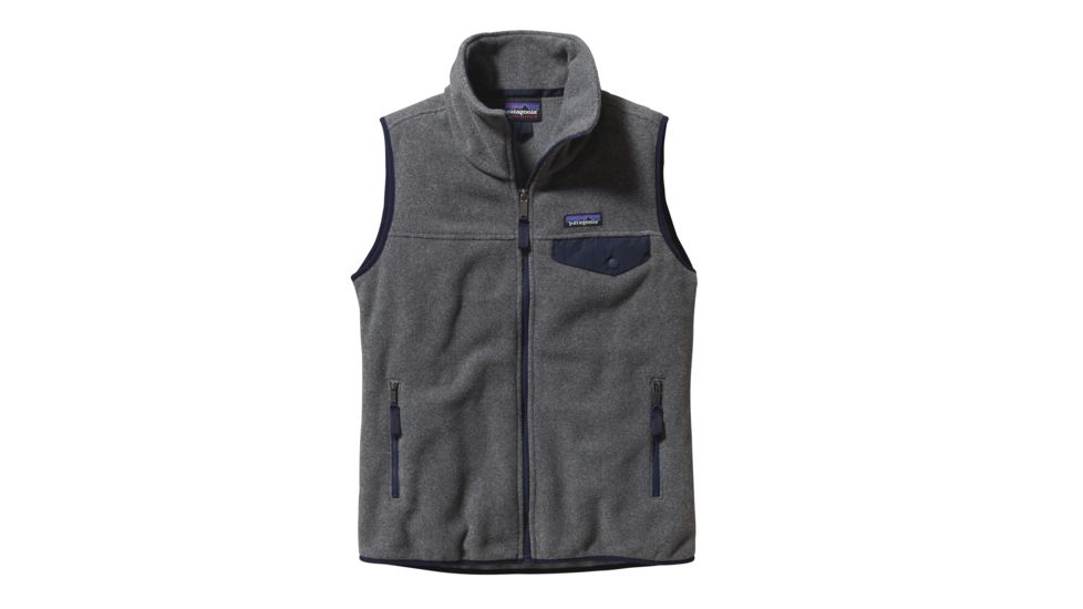 Patagonia Snap-T Vest - Womens -Nickel/Navy Blue-X-Small