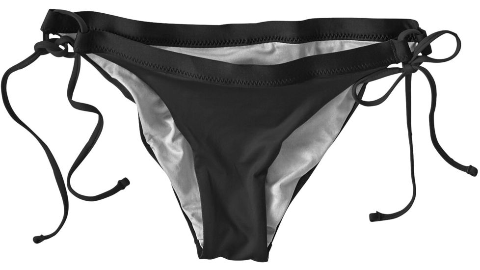 Patagonia Solid Nanogrip Side Tie Bikini Bottom - Women's -Black-Large