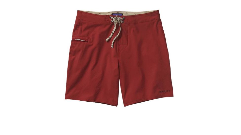 Solid Stretch Planing 18 Inch Board Short - Mens-Classic Red-18 in-36 Waist