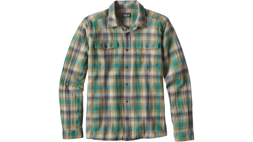 Patagonia Steersman Long Sleeve Shirt - Men's -Costa/True Teal-Small