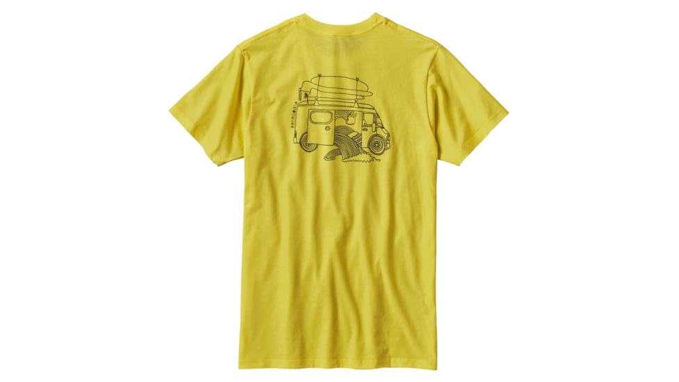 Surf Van Cotton/Poly T-Shirt - Mens-Blazing Yellow-Small