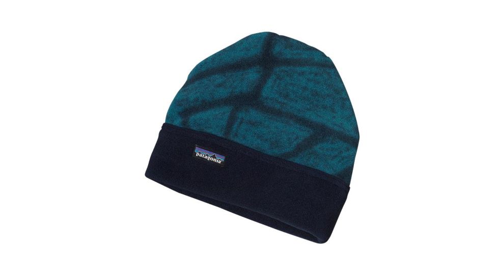 Patagonia Synchilla Alpine Hat - Mens-Shale/Navy Blue-Small
