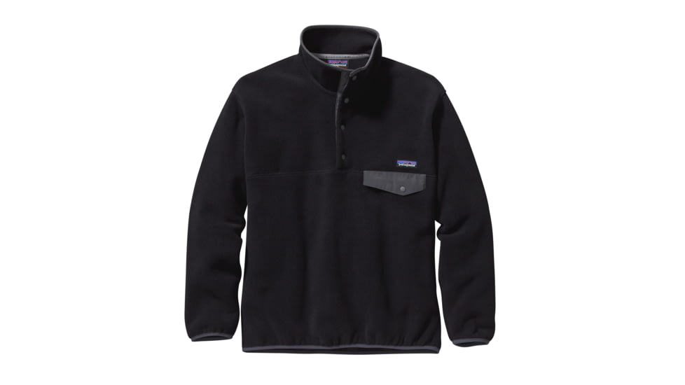 Patagonia Synchilla Snap-T Pullover - Mens-X-Small-Black/Forge Grey