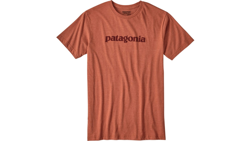 Patagonia Text Logo Cotton/Poly T-Shirt - Men's-Canyon Brown-X-Large