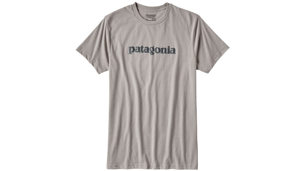 Patagonia Text Logo Cotton/Poly T-Shirt - Men's-Drifter Grey-Large