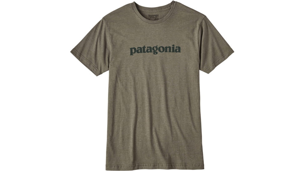 Patagonia Text Logo Cotton/Poly T-Shirt - Men's-Industrial Green-Medium