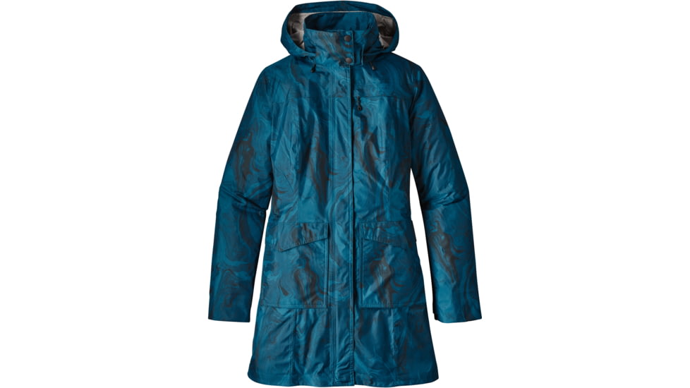 Patagonia Torrentshell City Coat - Women's-Rivermouth/Ink Black-Large