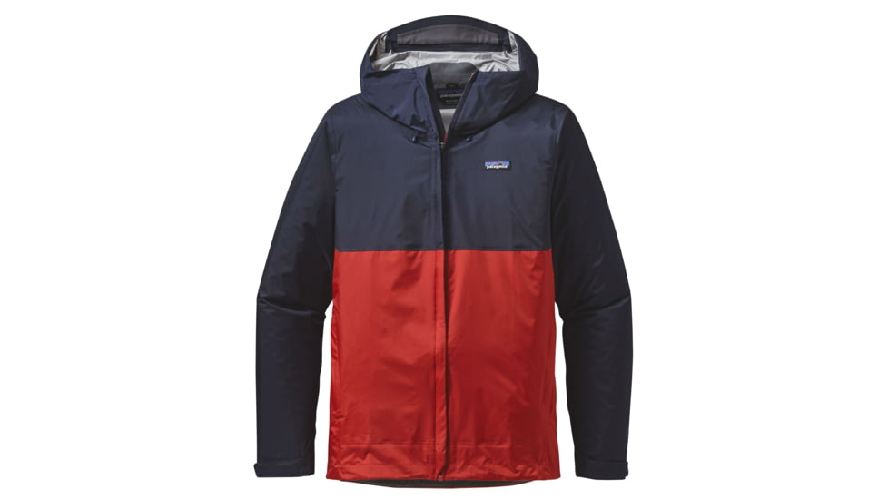 Patagonia Torrentshell Jacket - Men's-Large-Navy Blue/Ramble Red
