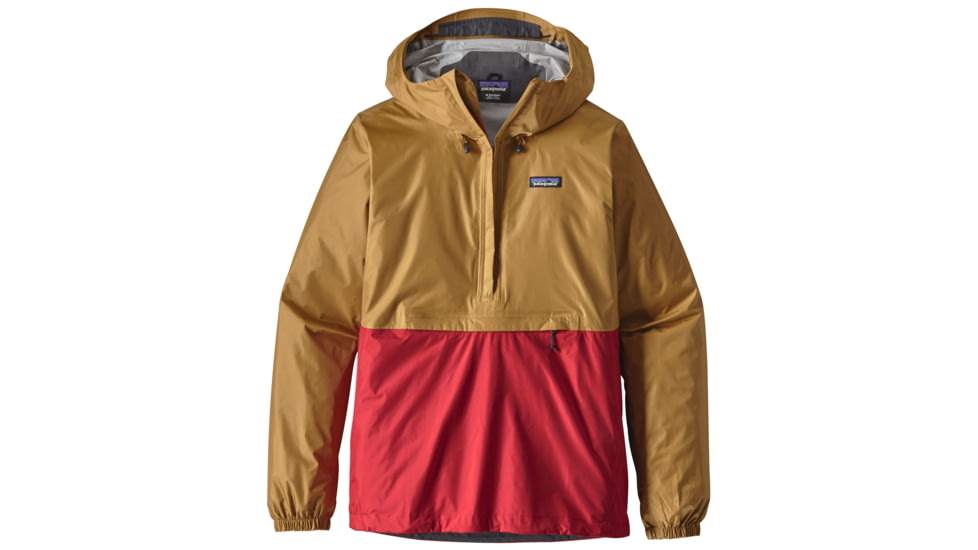 Patagonia Torrentshell Pullover - Men's-Large-Oaks Brown/Fire