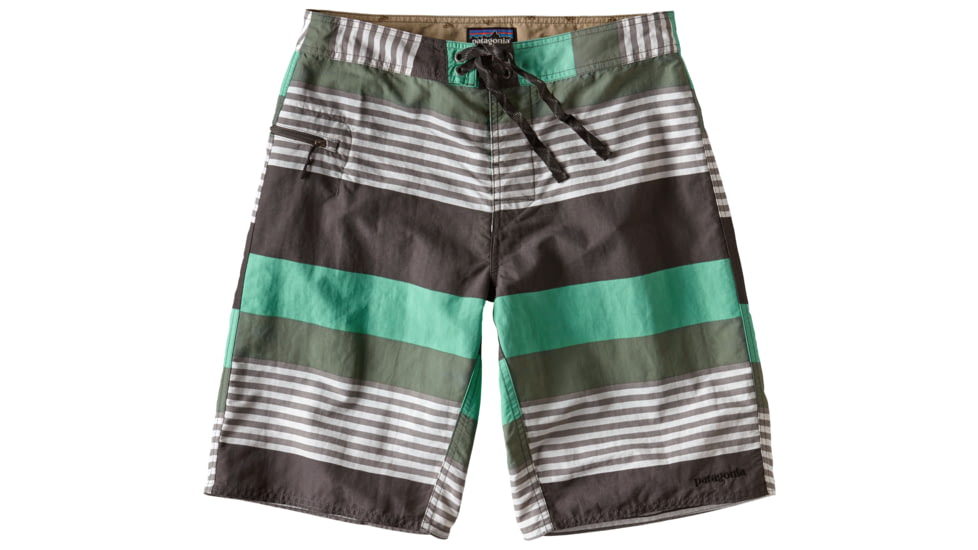 Patagonia Wavefarer 21 Inch Board Shorts - Men's-Fitz Stripe/Galah Green-21 in-35 Waist