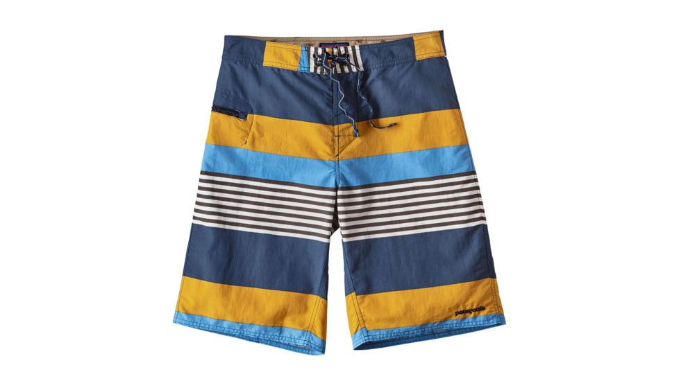 Patagonia Wavefarer 21 Inch Board Shorts - Men's-Fitz Stripe/Yurt Yellow-21 in-29 Waist