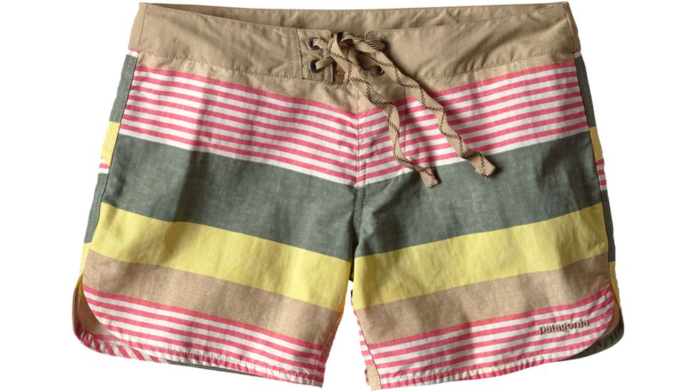 Patagonia Wavefarer Board Short 5 in - Women's -Fitz Stripe Texture/Pelican-8