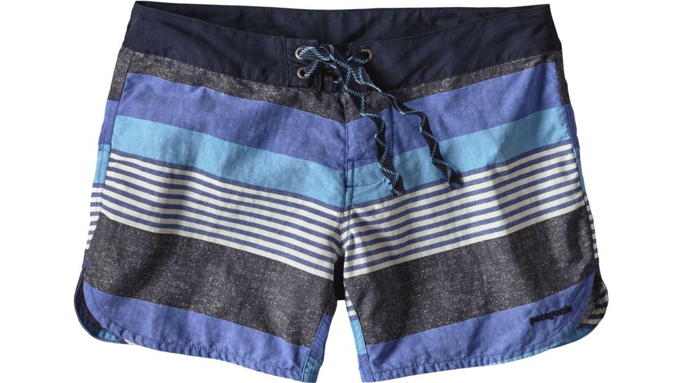 Patagonia Wavefarer Board Short 5 in - Women's -Fitz Stripe Texture/Viking Blue-2