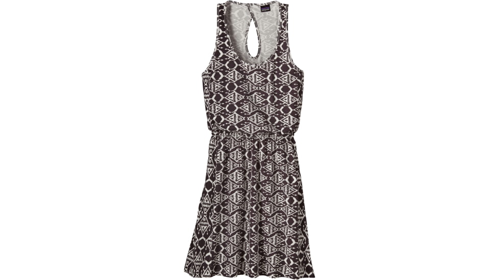 Patagonia West Ashley Dress - Women's -Ikat Fish Small/Ink Black-Large