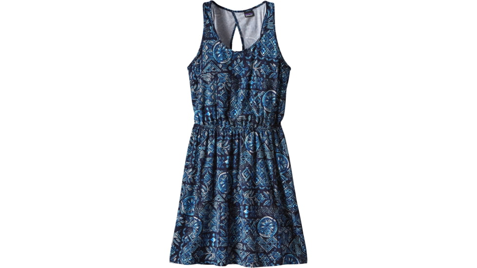 Patagonia West Ashley Dress - Women's -Raindrop/Navy Blue-Large