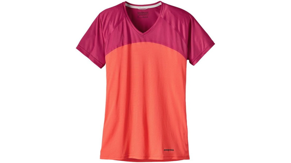 Patagonia Windchaser Short Sleeve Shirt - Women's -Carve Coral-Medium