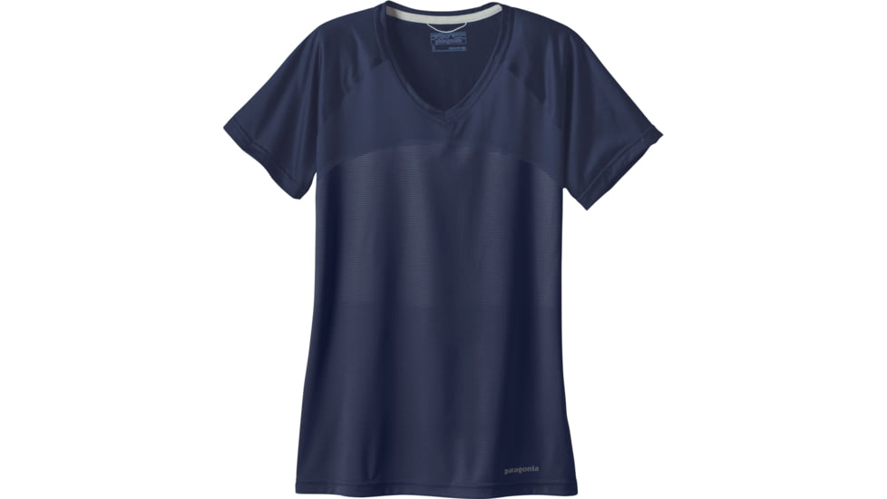 Patagonia Windchaser Short Sleeve Shirt - Women's -Navy Blue-Small