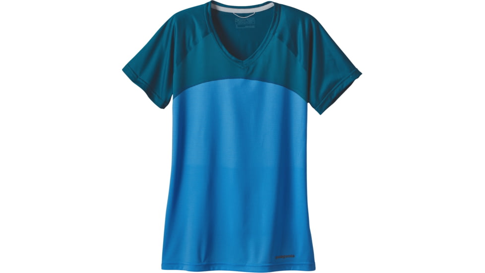 Patagonia Windchaser Short Sleeve Shirt - Women's -Radar Blue-Large