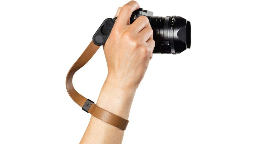 Peak Design Cuff Leather Camera Strap Wrist, Brown, Standard, LRS-WR-BN-1