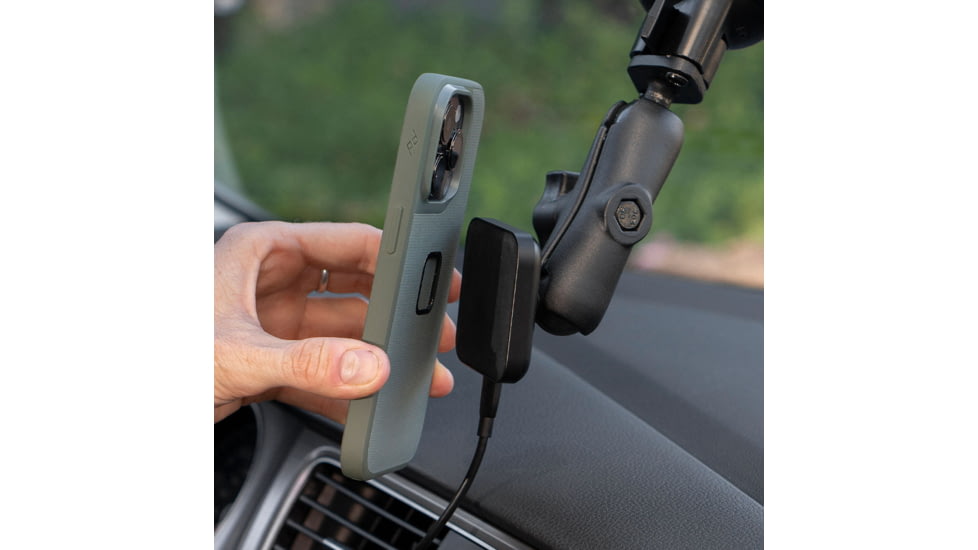 Peak Design Mobile Car Mount 1 Ball Adapter - Charging v3, Black, M-CM-AE-BK-2